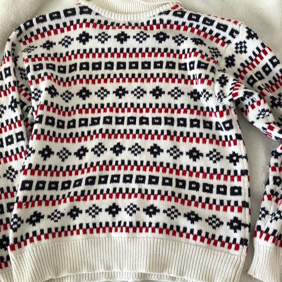 vintage white patterned sweater - Picture 4 of 4